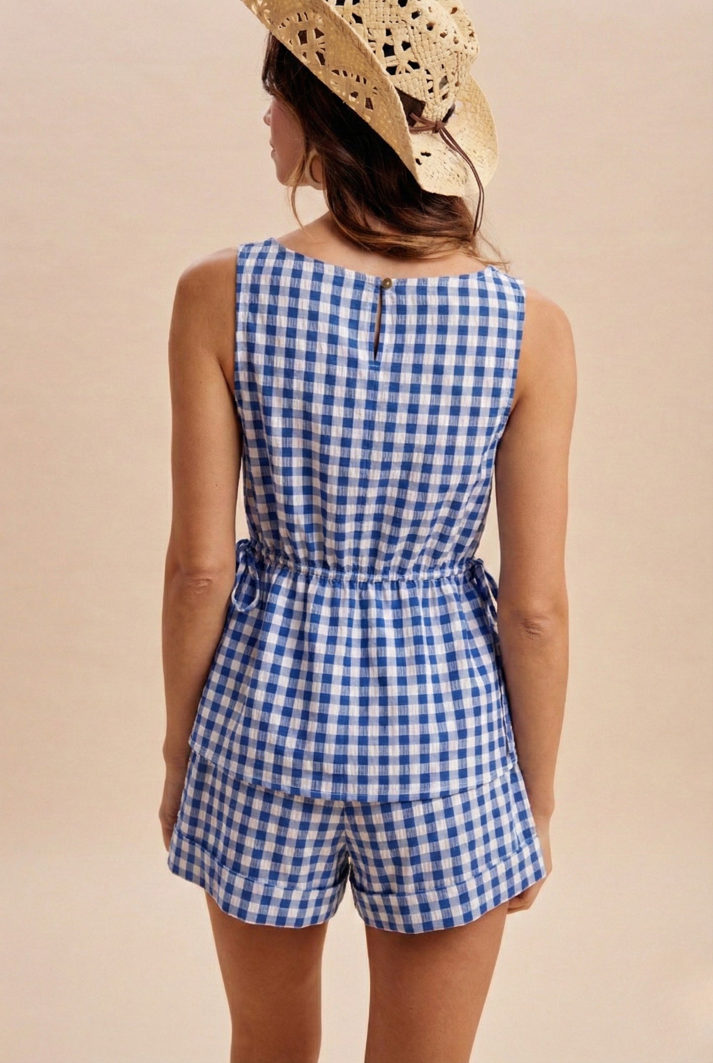 2442 Gingham Short Set