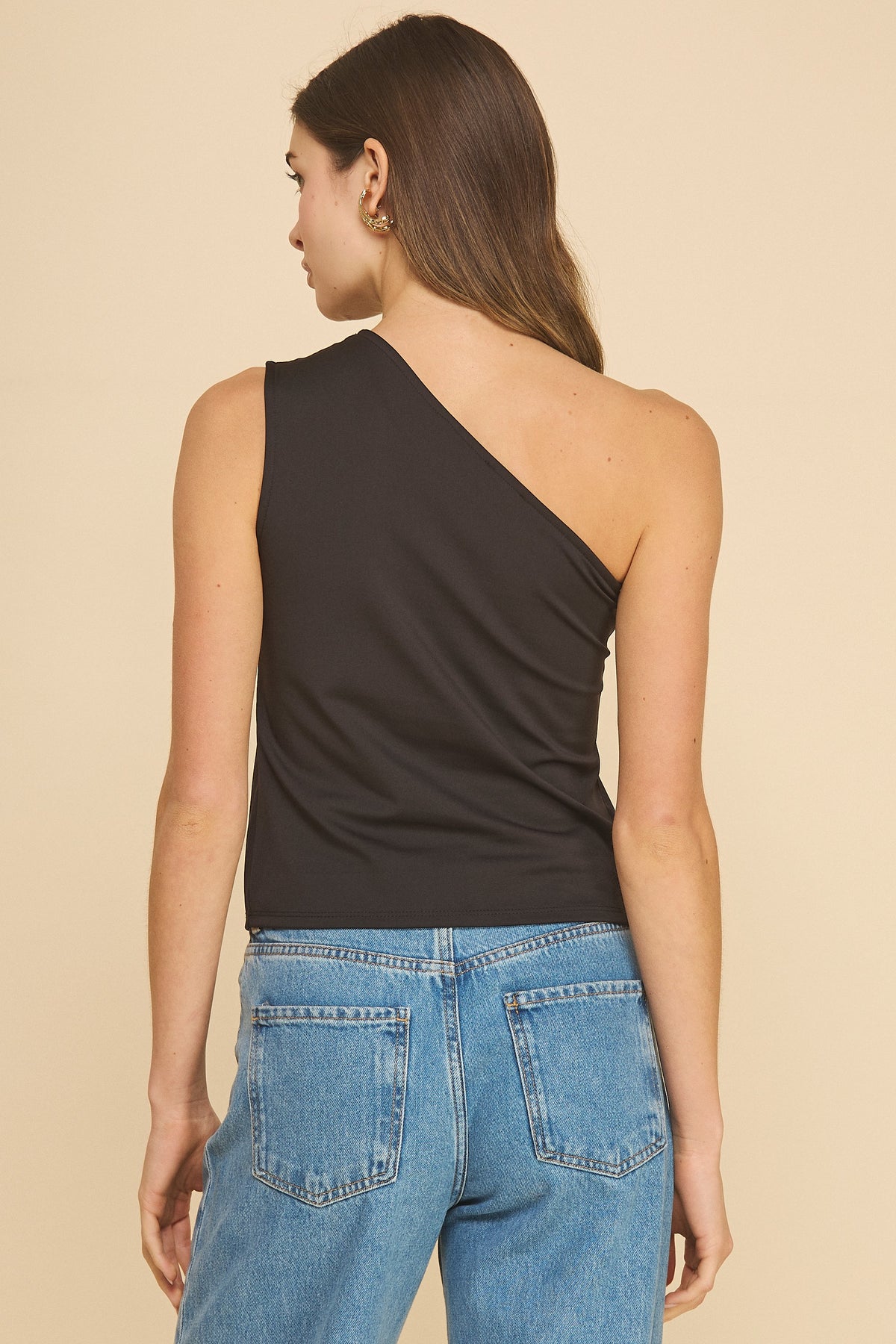 2651 One Shoulder Spandex Top
