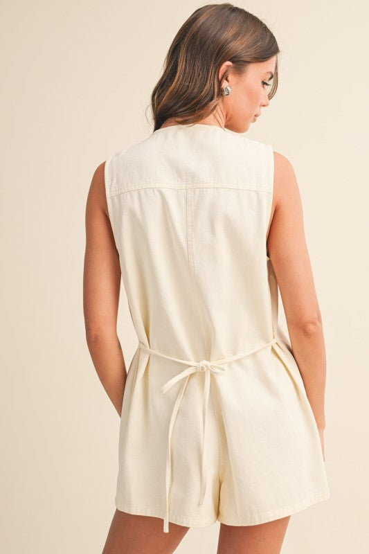 2245 V-Neck Short Romper