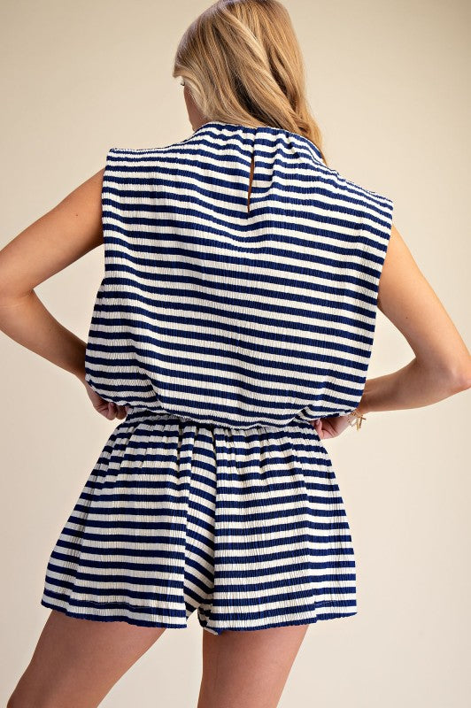 2181 Striped Short Set