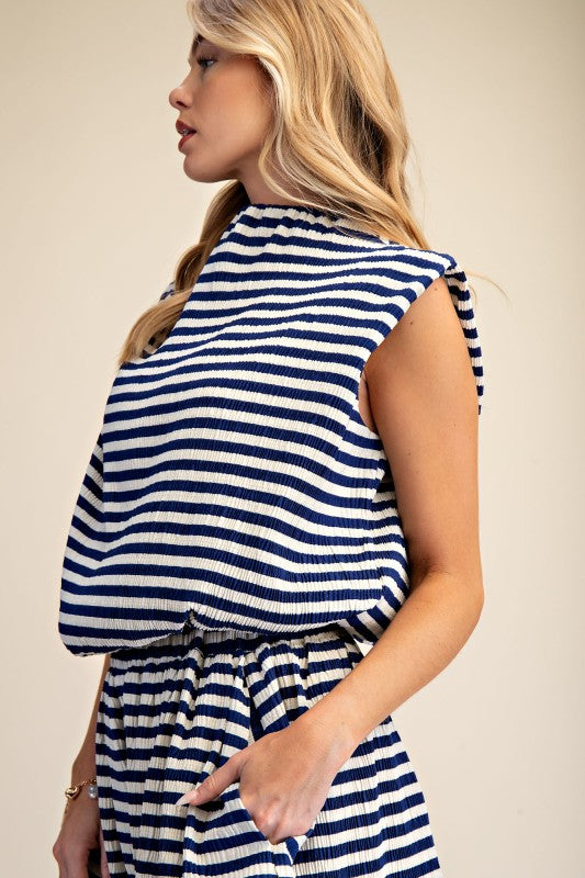2181 Striped Short Set