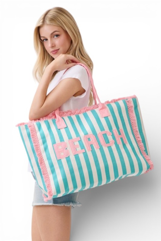 2169 Striped Beach Bags