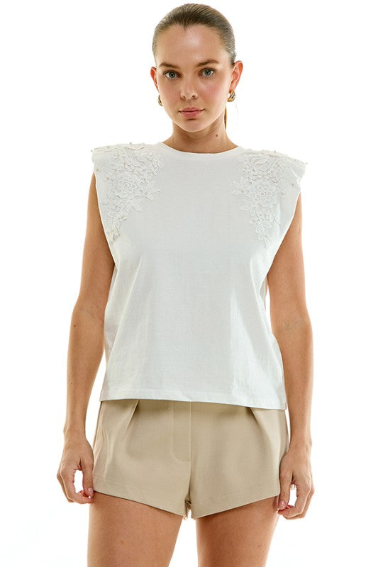 2161 Eyelet Muscle Tee