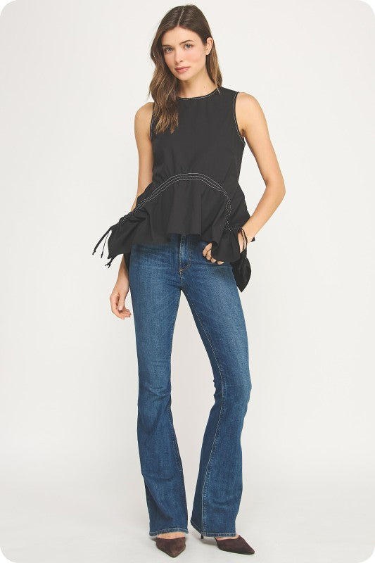 2189 Asymetrical Black Top