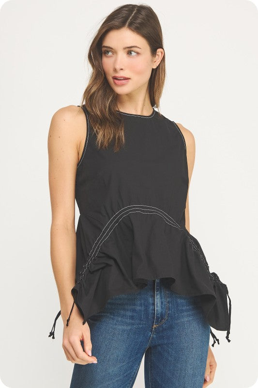 2189 Asymetrical Black Top