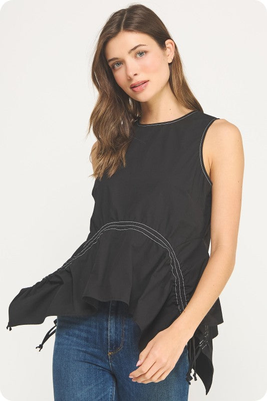 2189 Asymetrical Black Top