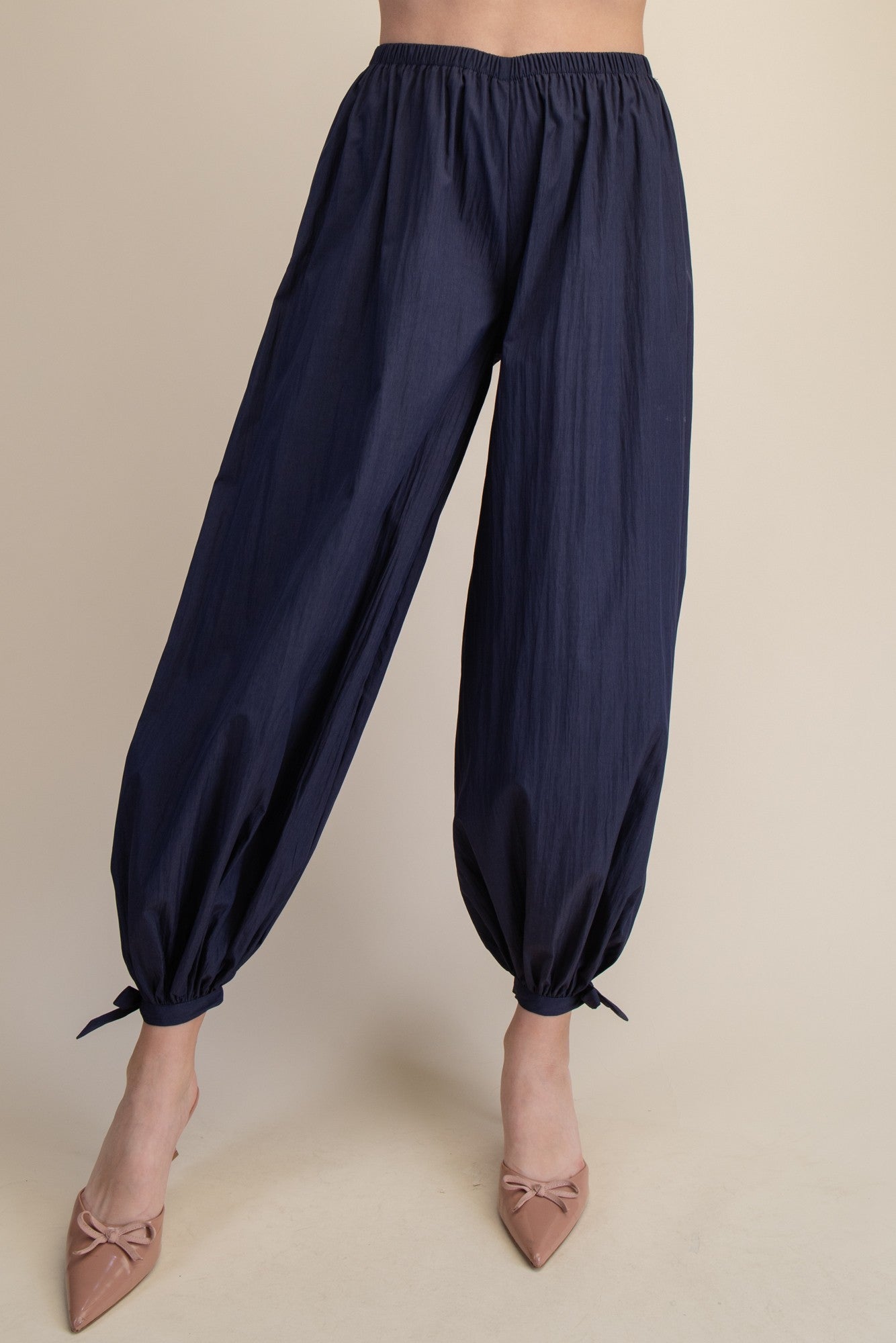 2388 Navy Flowy Alladin Pant