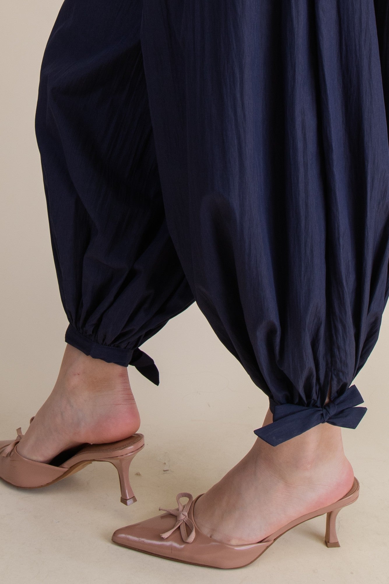2388 Navy Flowy Alladin Pant