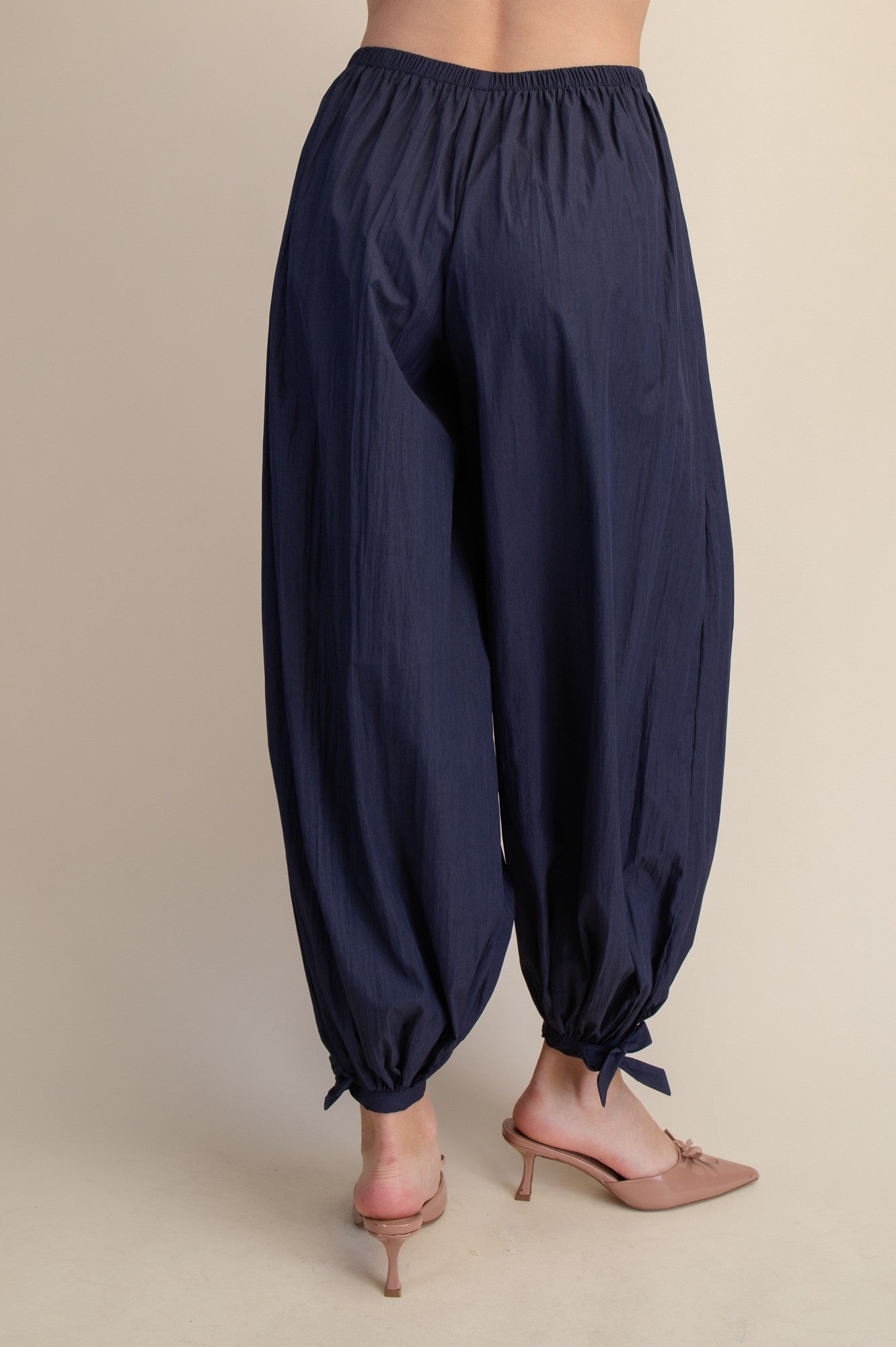 2388 Navy Flowy Alladin Pant