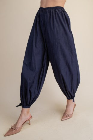 2388 Navy Flowy Alladin Pant