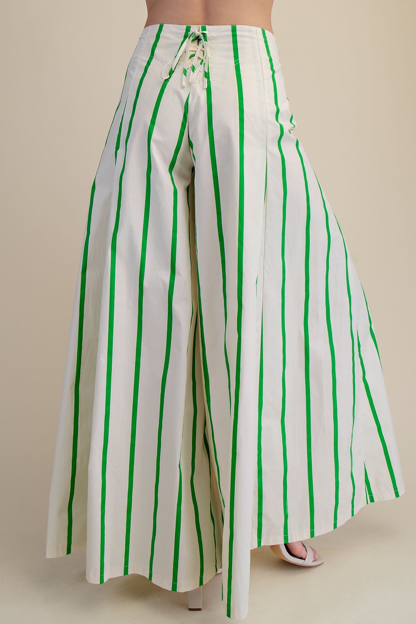 21610 Hot Pink Striped Wide Leg Pant