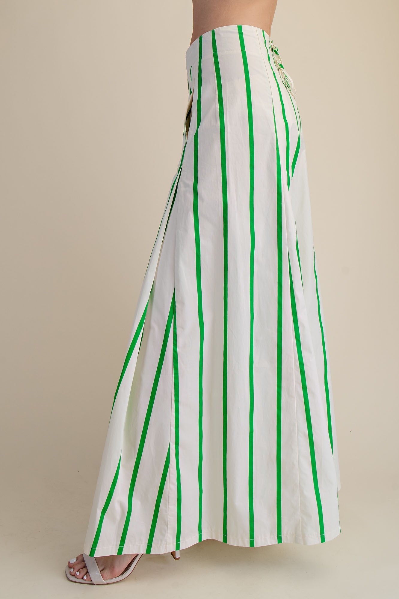 21610 Hot Pink Striped Wide Leg Pant