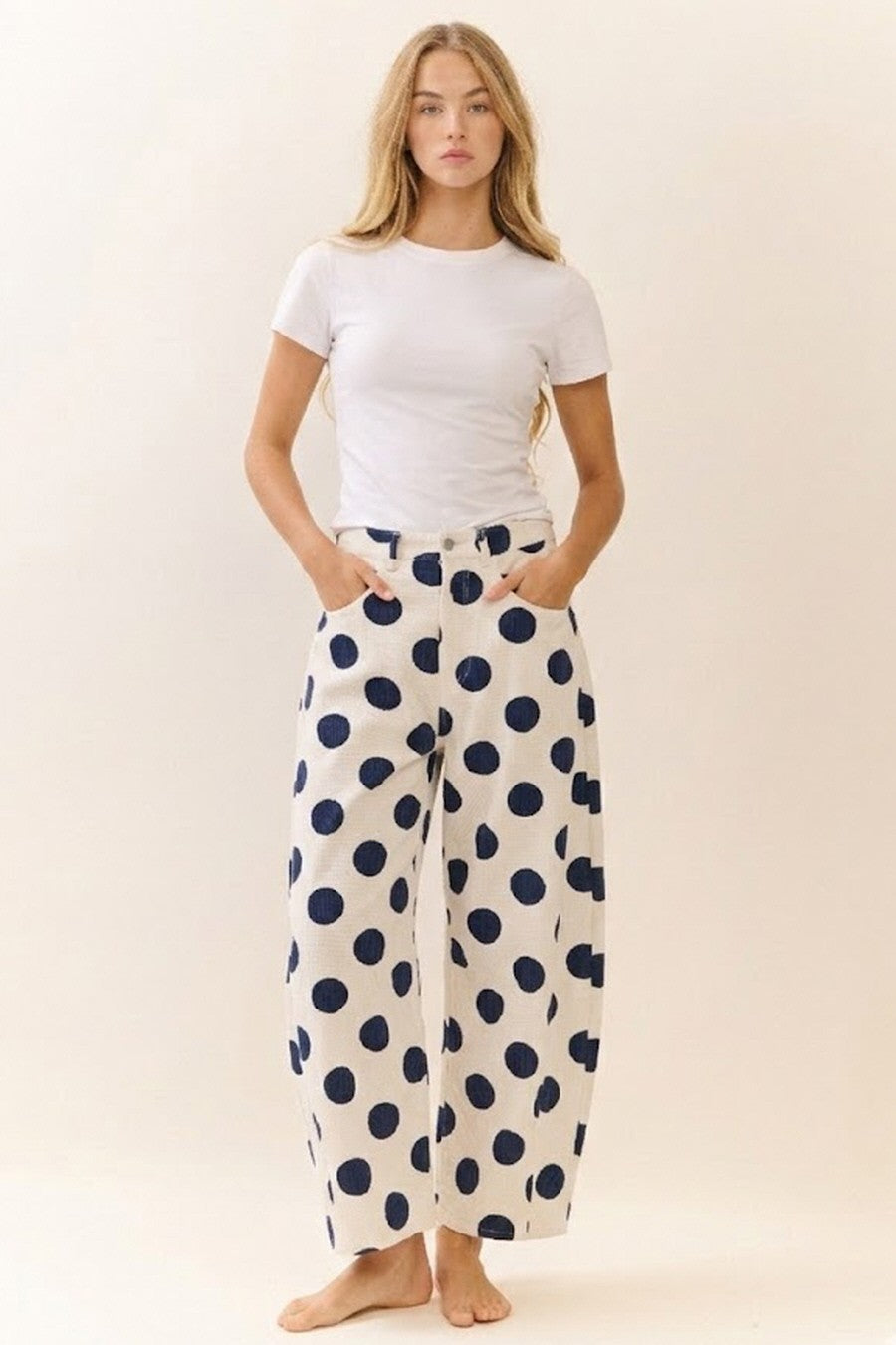2513 Big Polka Dots Barrel Pant