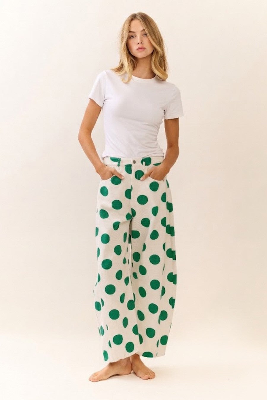 2513 Big Polka Dots Barrel Pant