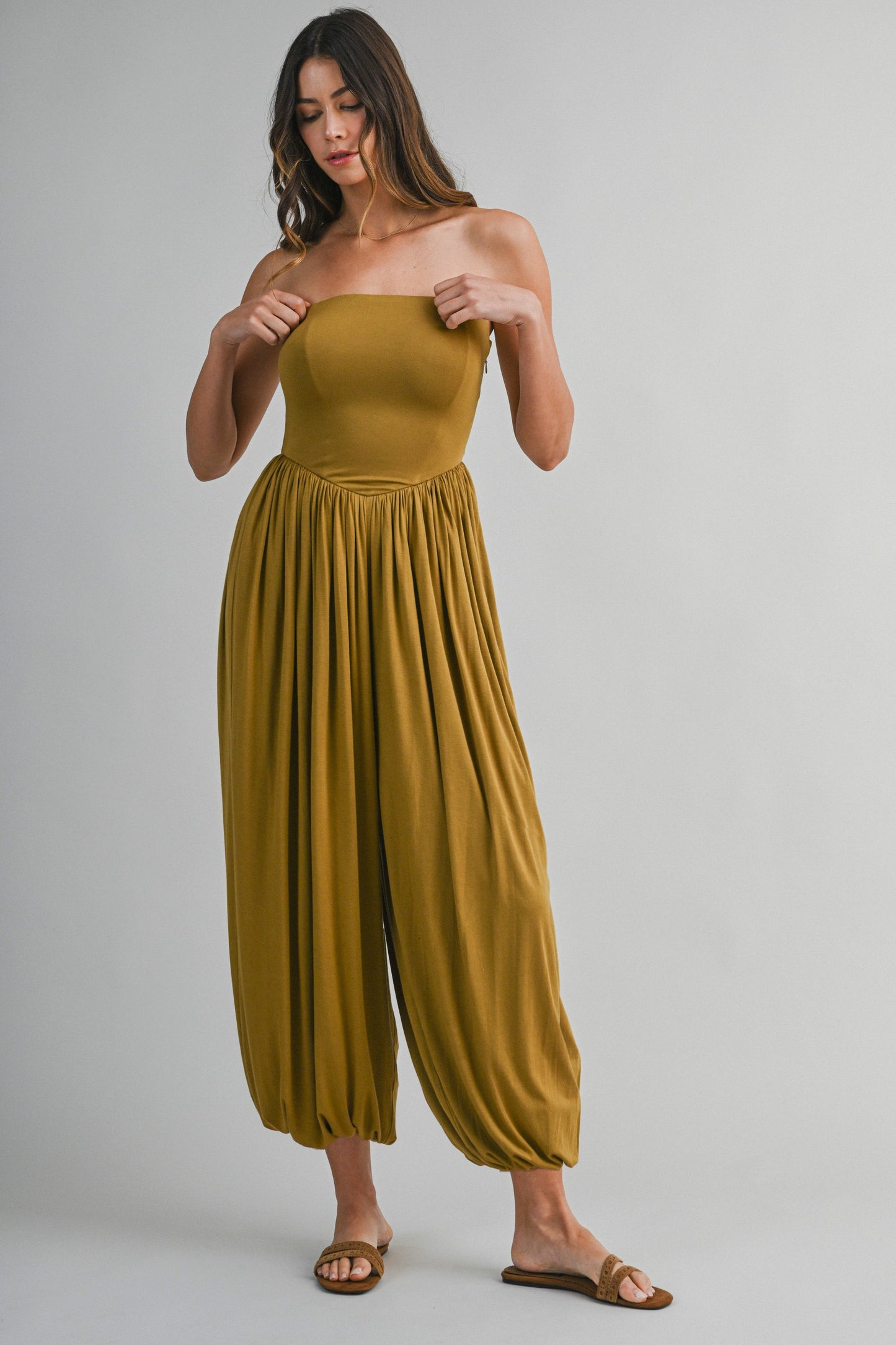 2386 Strapless Harlem Pant Jumpsuit