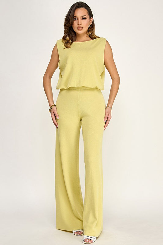 2285 Knitted Pant Set
