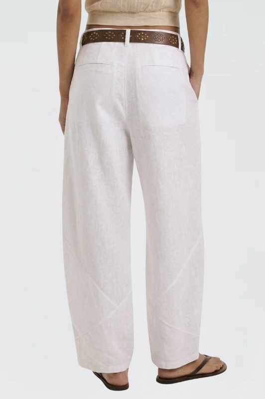 2751 White Barrel Leg Pant