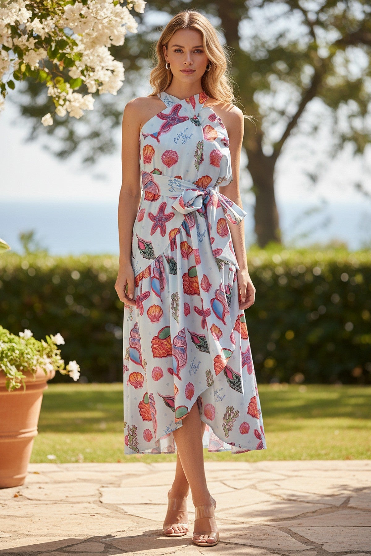 2382 Ocean Wrap Around Skirt