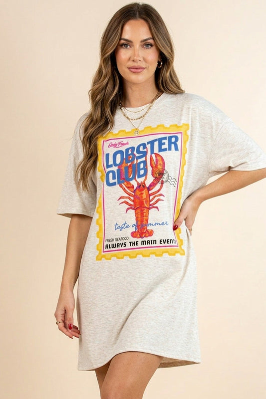 2380 Lobster T-Shirt Dress
