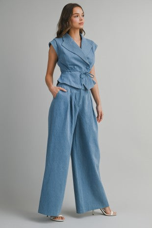 2374 Blue Vest Set