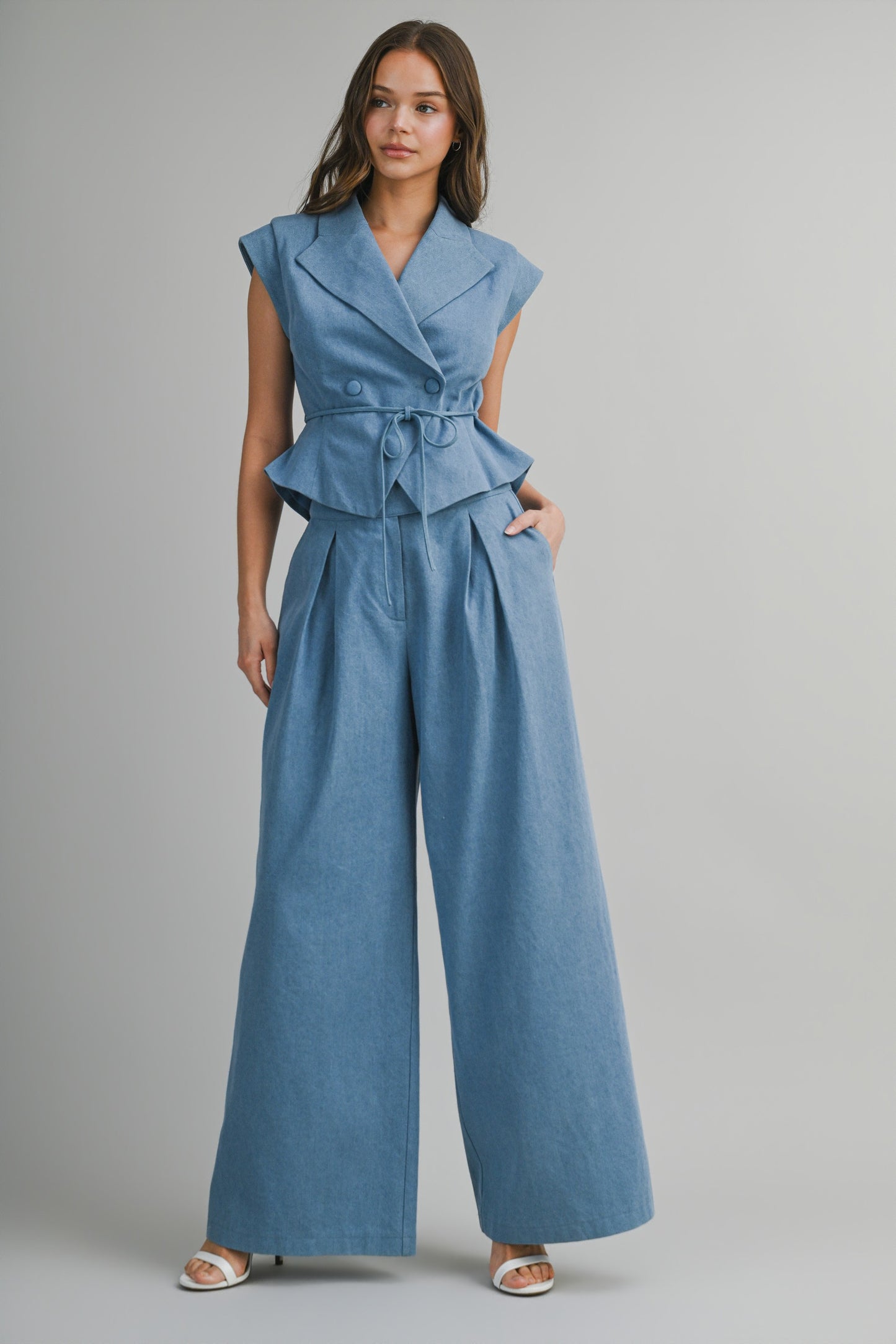 2374 Blue Vest Set