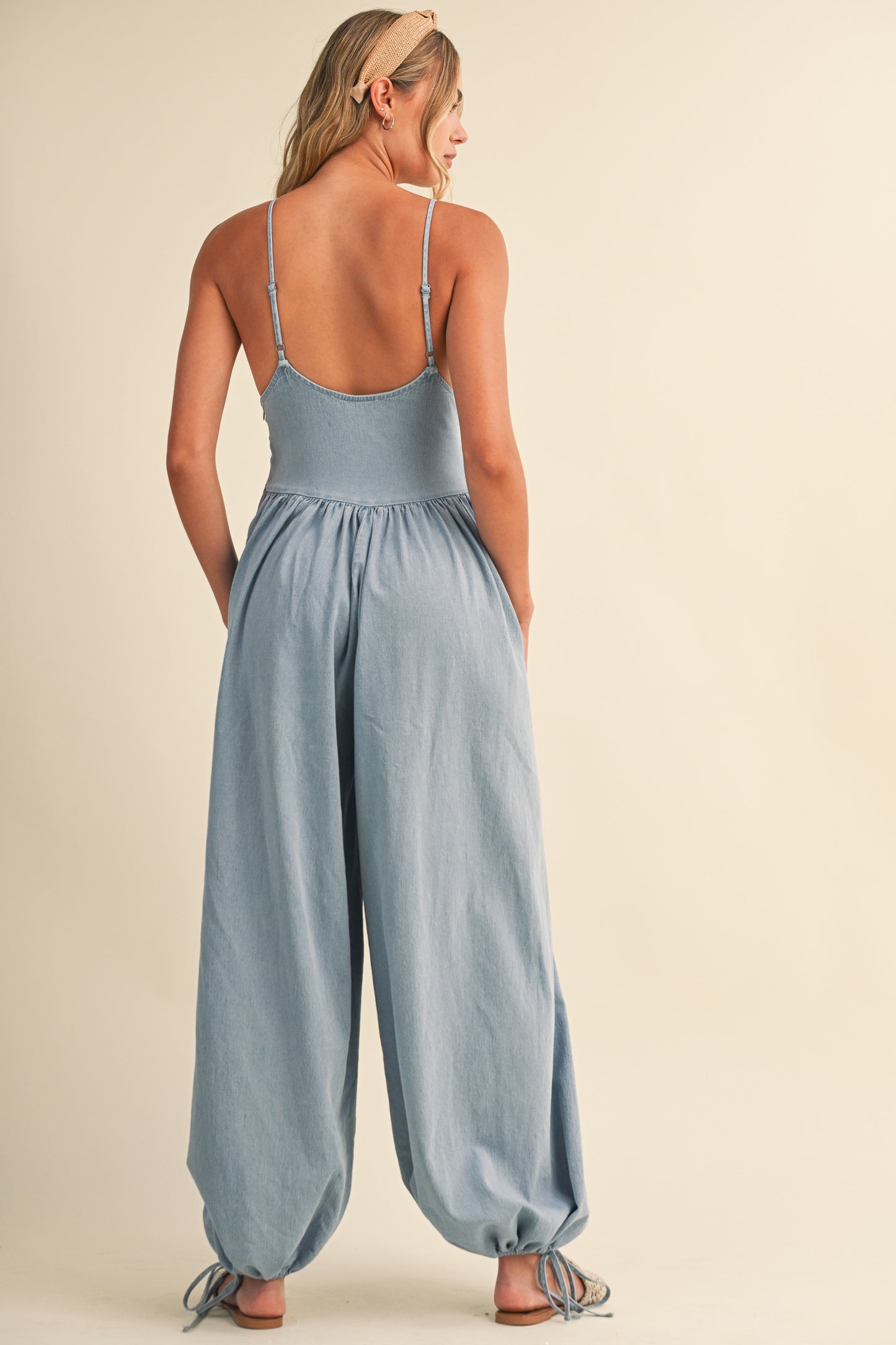 2573 Denim Corset Aladin Jumpsuit