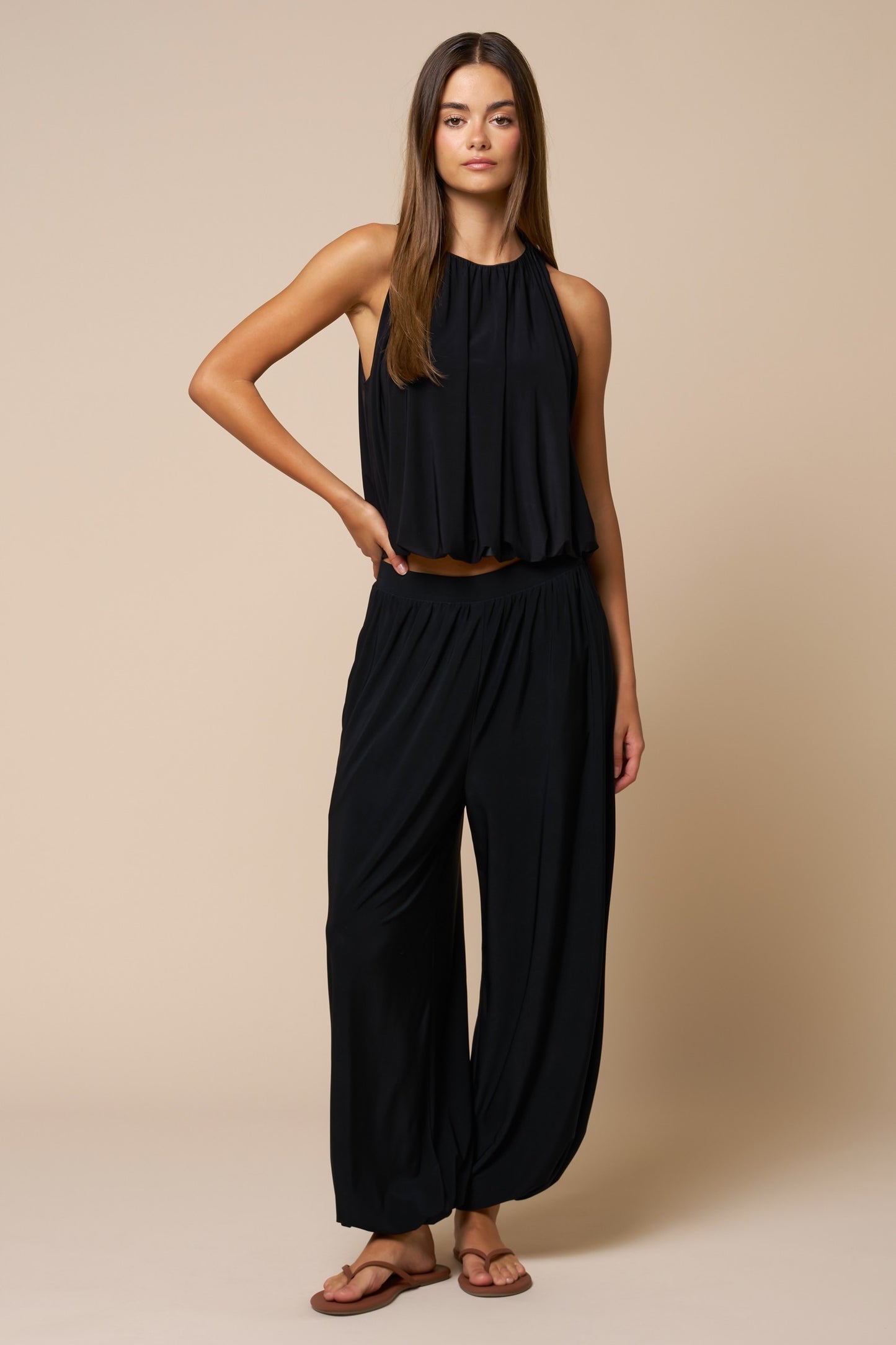 2643 Halter Top & Bubble Pant