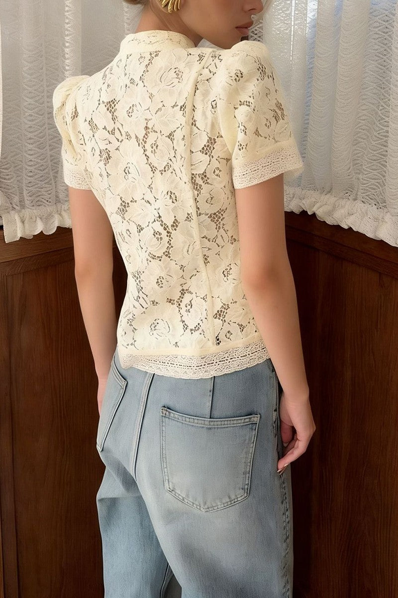 2665 Lace Chinese Knots Shirt