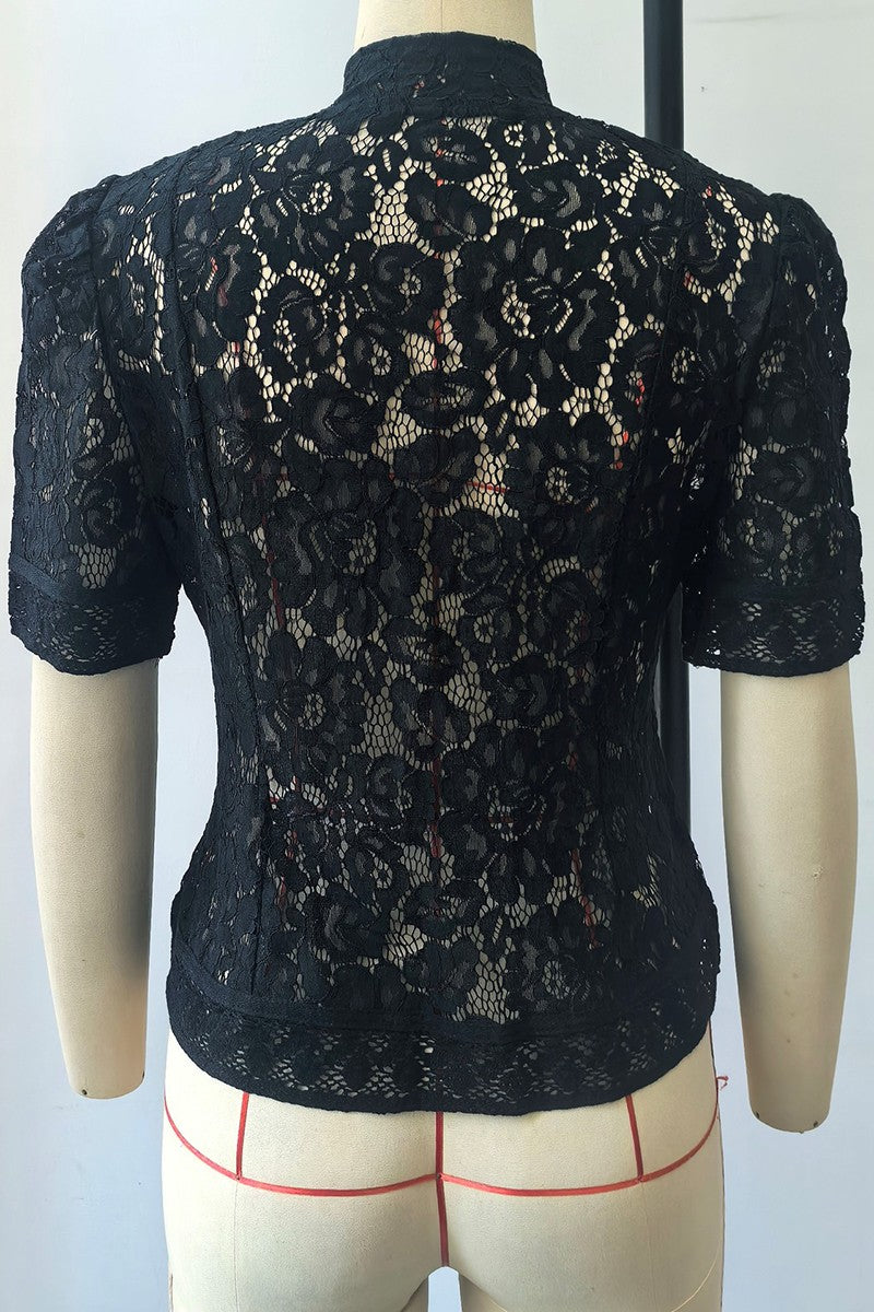 2665 Lace Chinese Knots Shirt