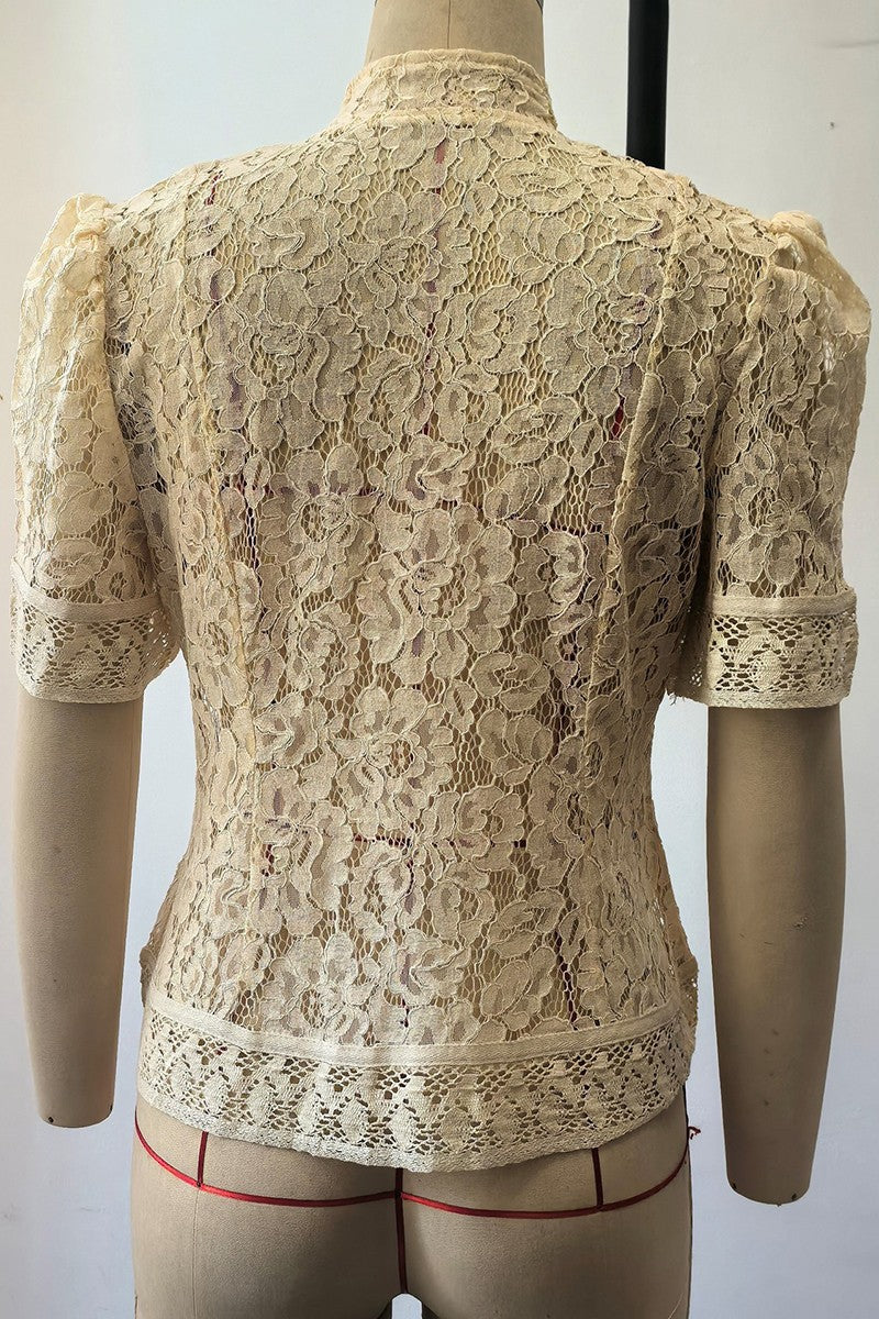 2665 Lace Chinese Knots Shirt