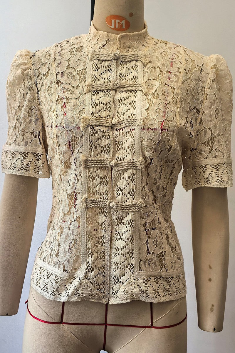 2665 Lace Chinese Knots Shirt