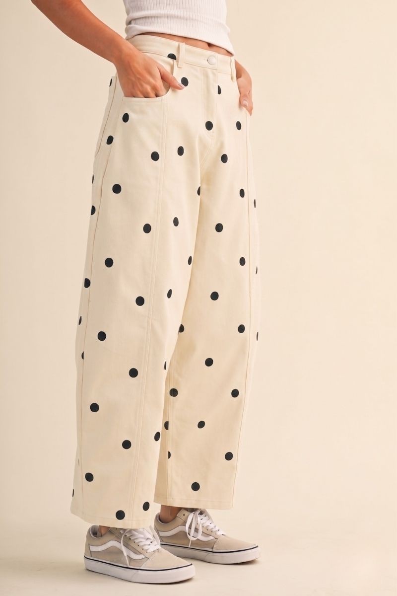 2507 Polka Dot Barrel Pant