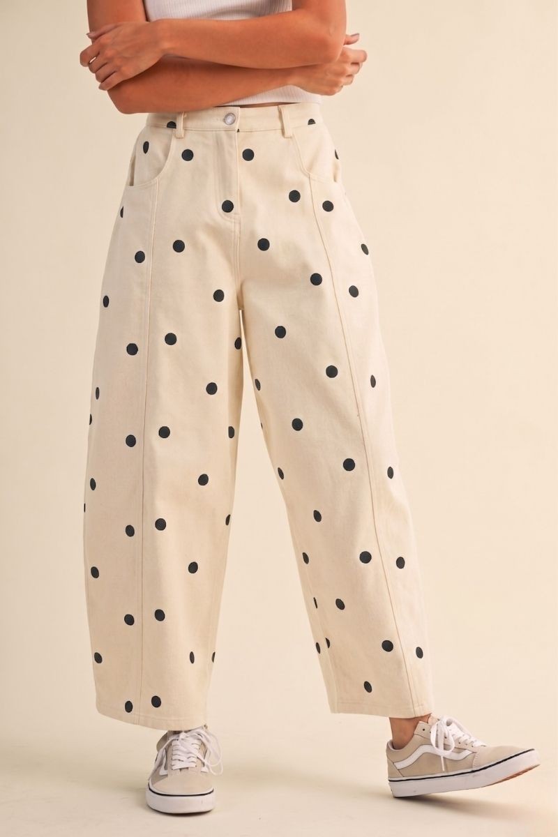 2507 Polka Dot Barrel Pant