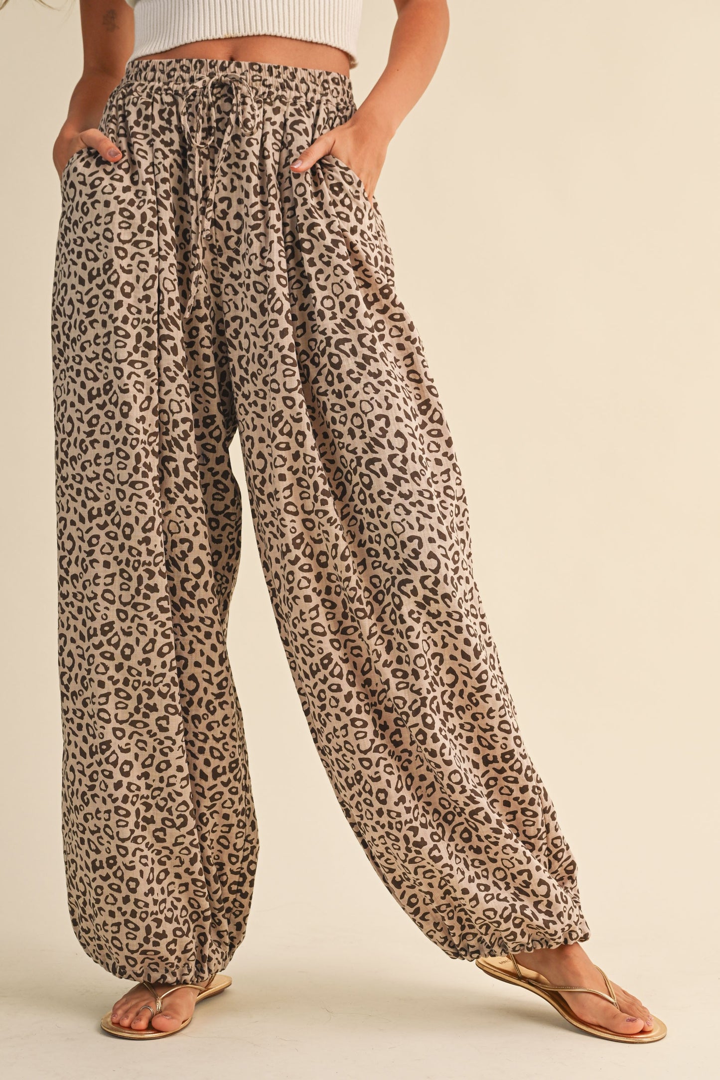 2638 Leopard Alladin Pant