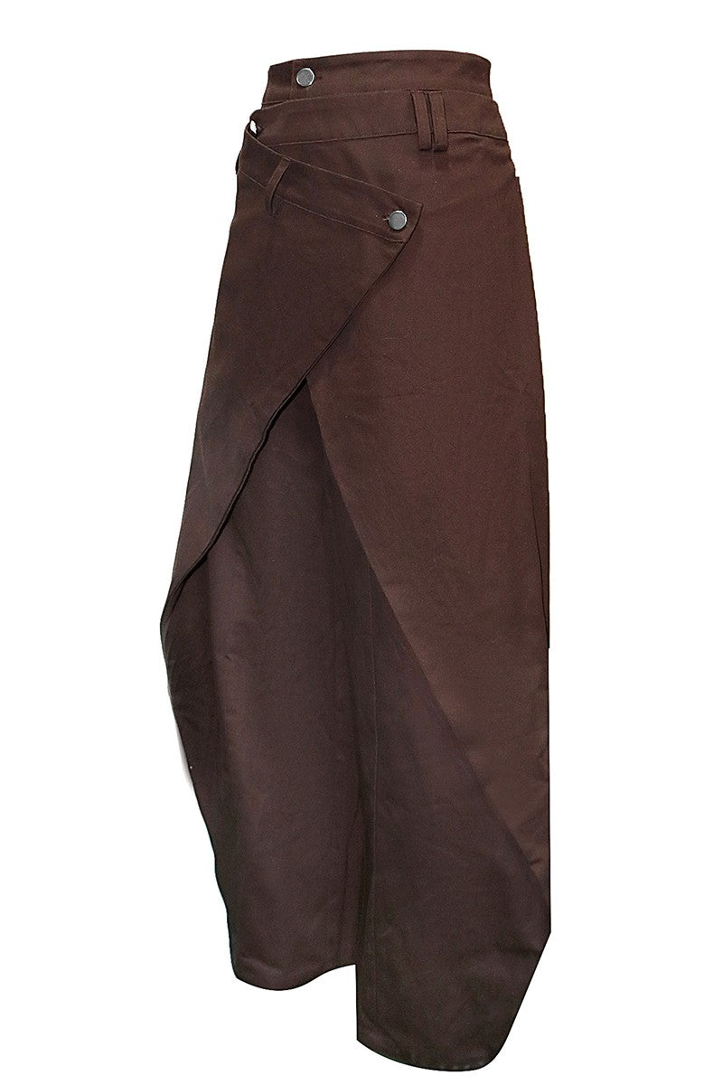 2669 Assymetrical Denim Skirt Pant