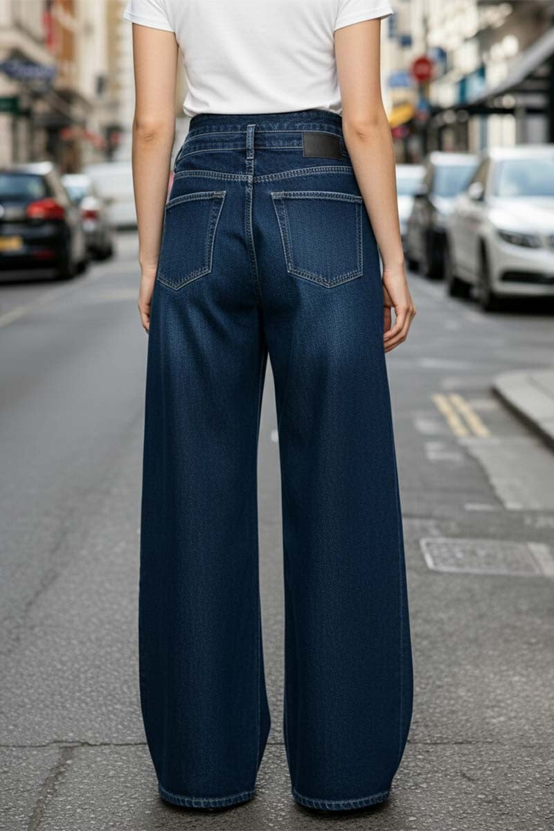 2669 Assymetrical Denim Skirt Pant
