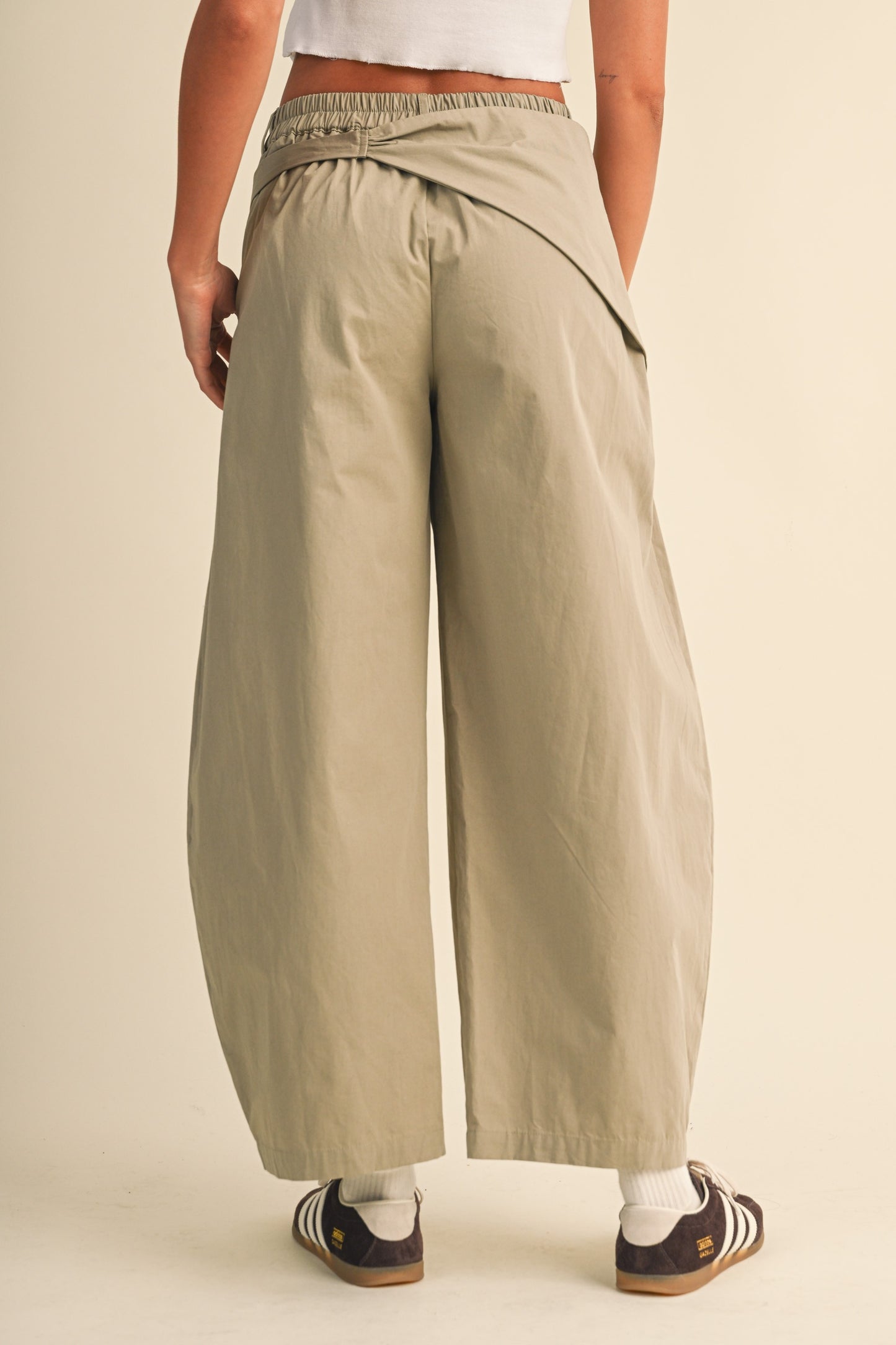 2539 Sarong Detail Barrel Pant