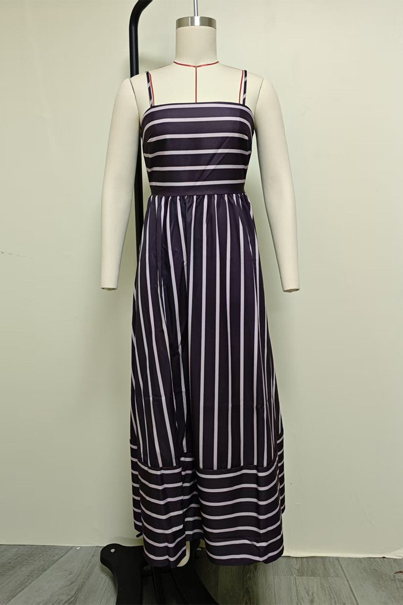 2668 Striped Maxi Dress