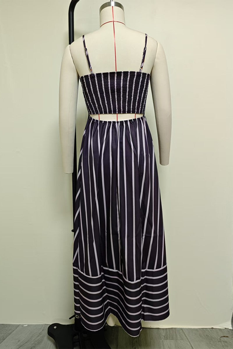 2668 Striped Maxi Dress