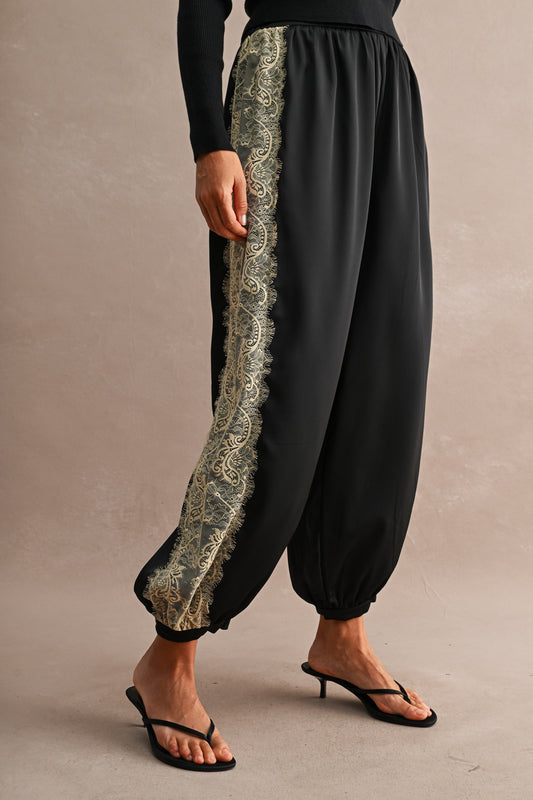 2767 Lace Trim Pants