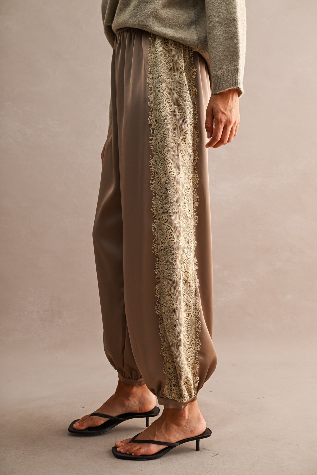 2767 Lace Trim Pants