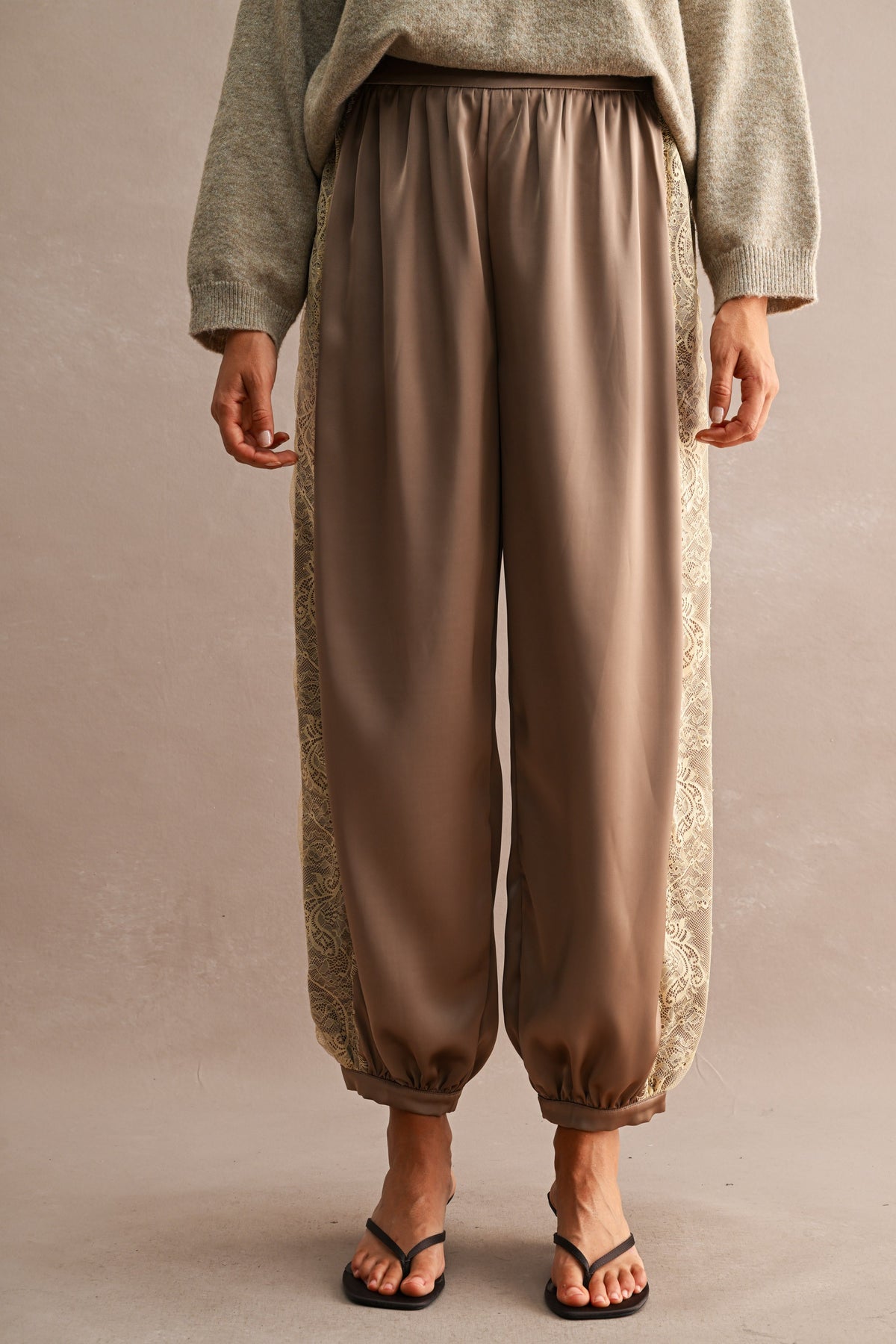 2767 Lace Trim Pants