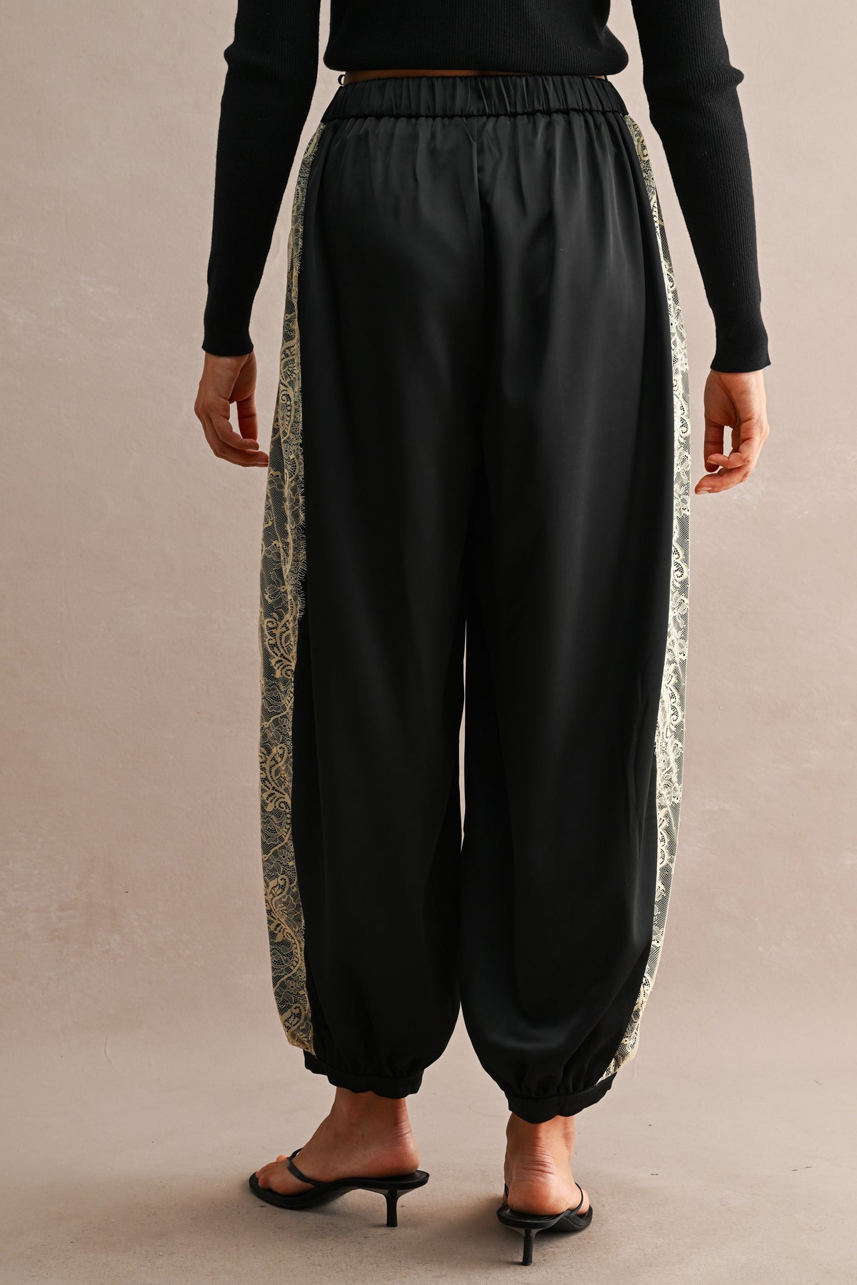 2767 Lace Trim Pants