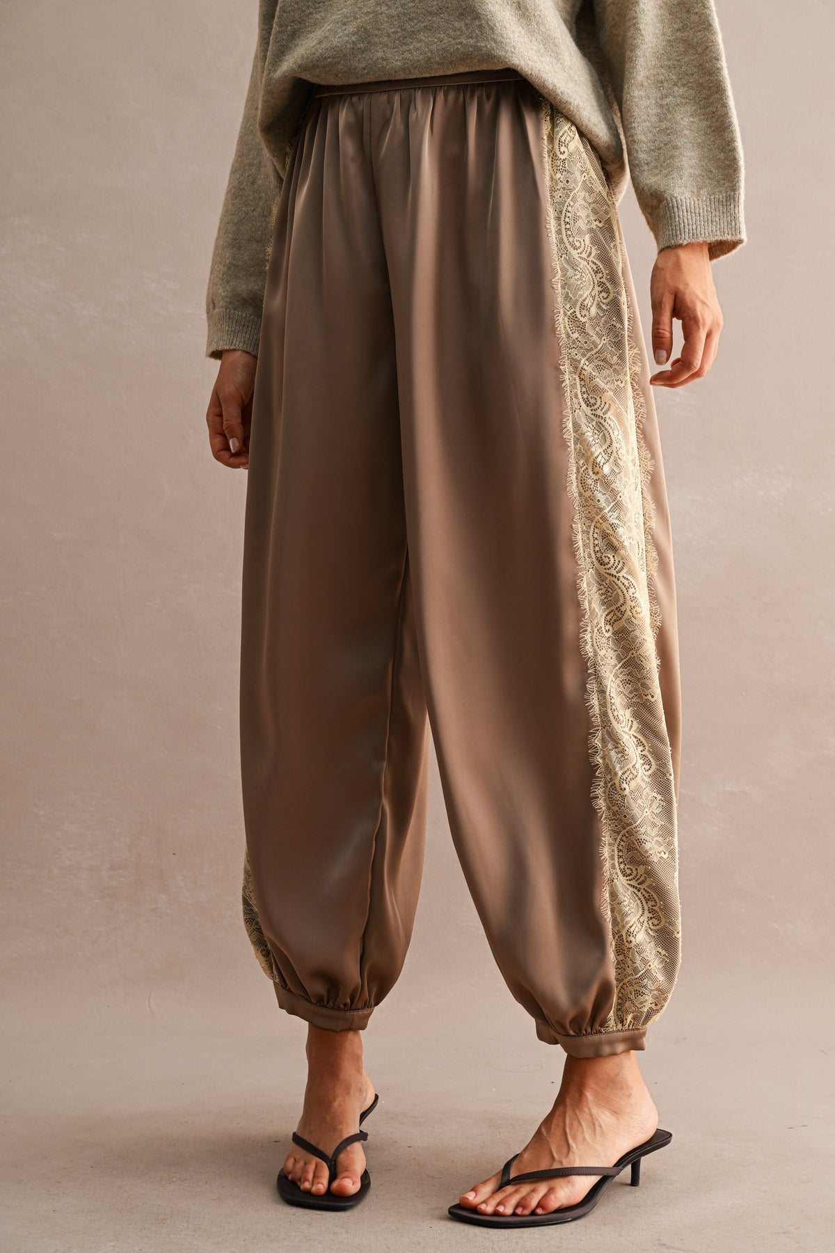 2767 Lace Trim Pants