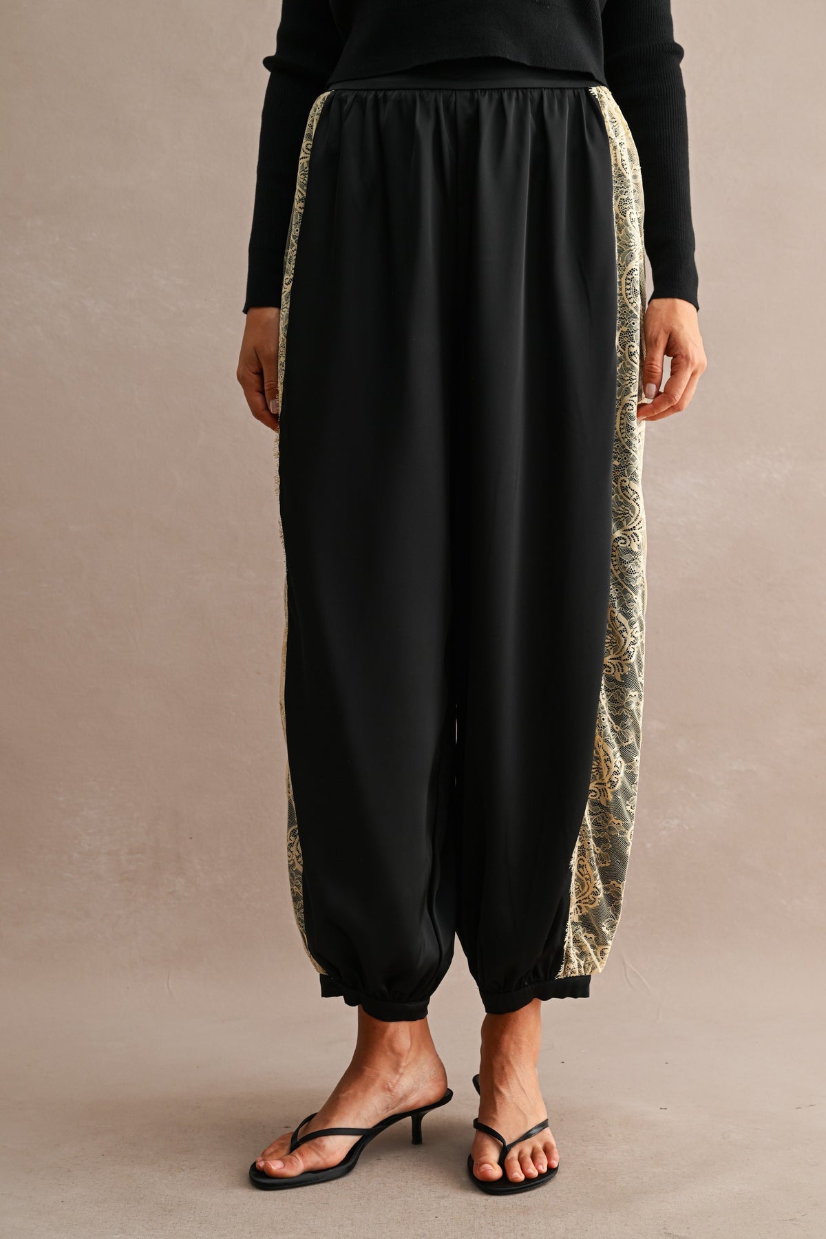 2767 Lace Trim Pants