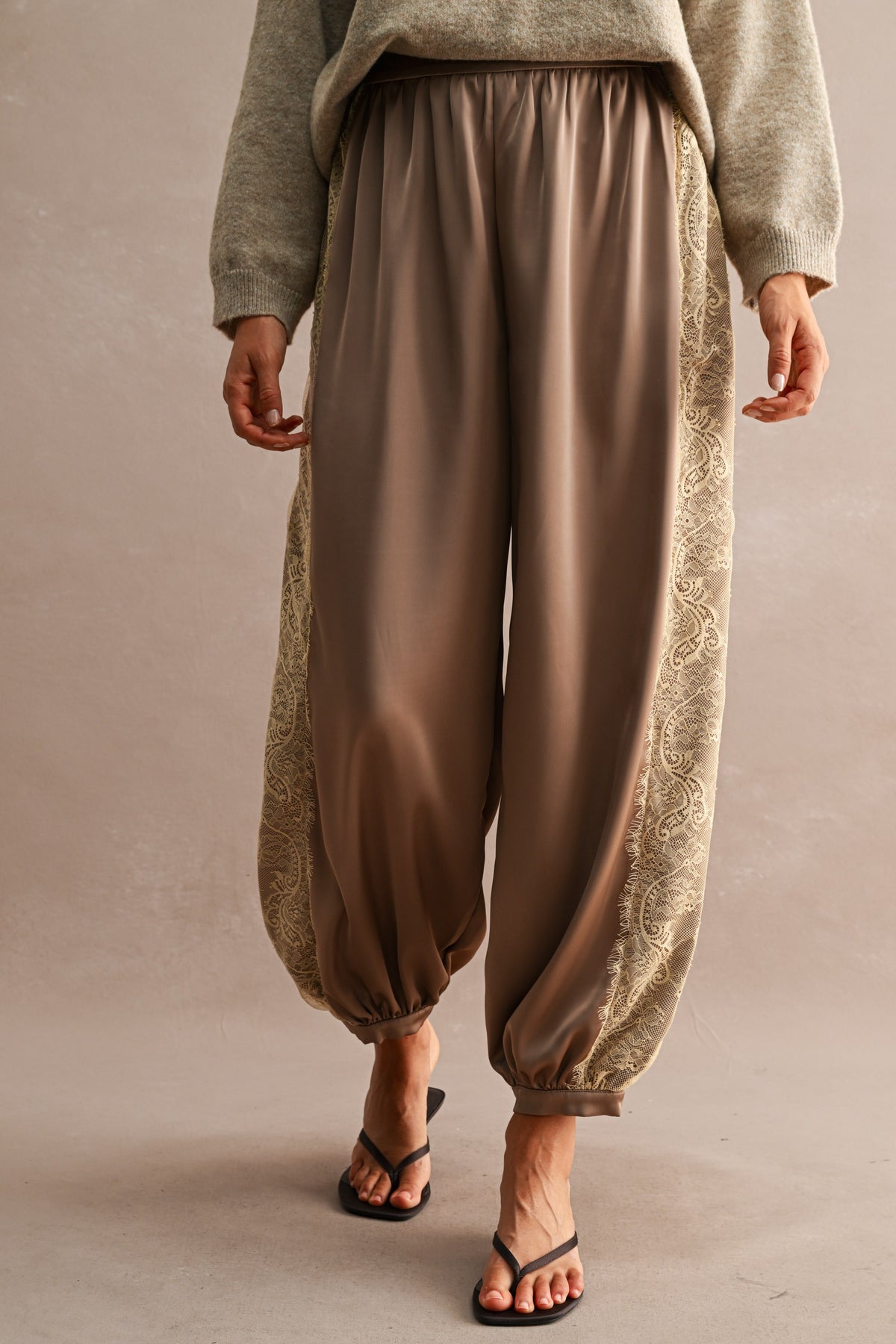 2767 Lace Trim Pants