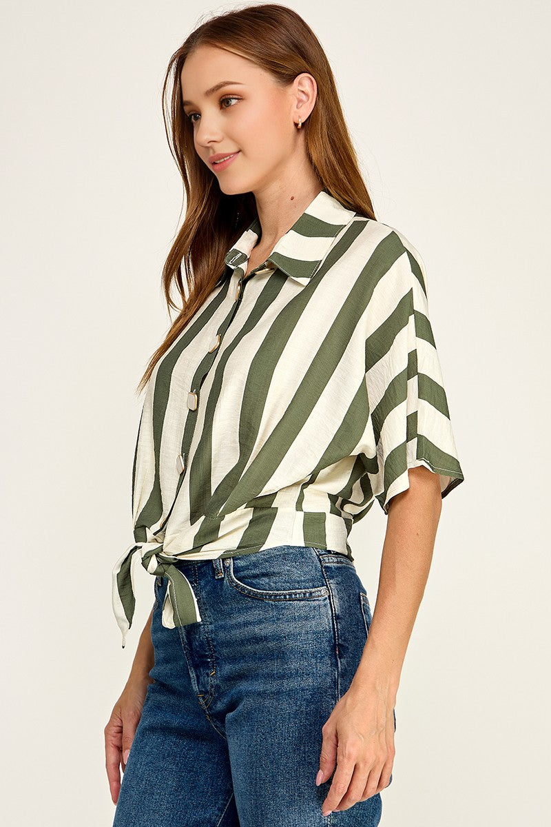 2545 Striped Knot Shirt