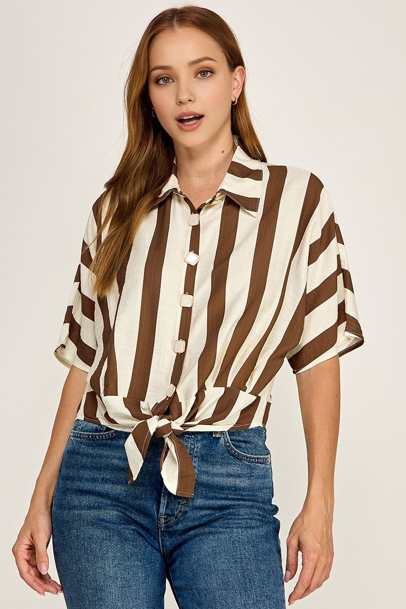 2545 Striped Knot Shirt