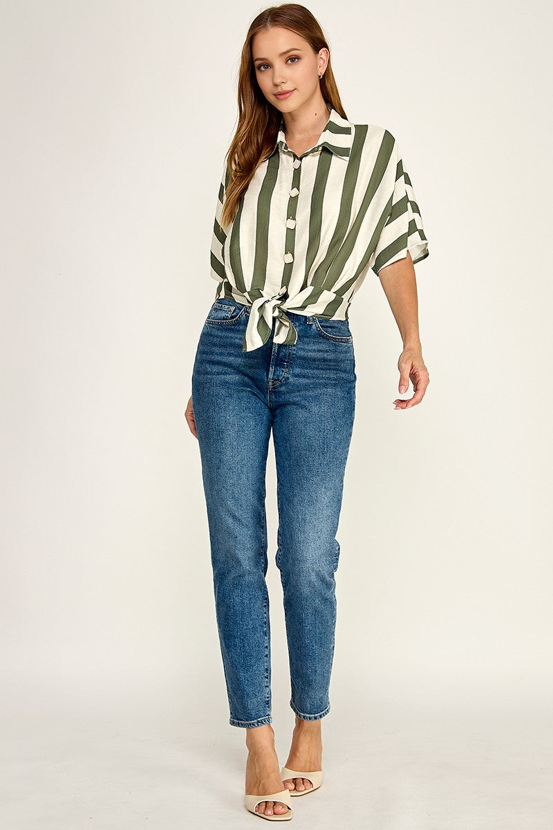 2545 Striped Knot Shirt