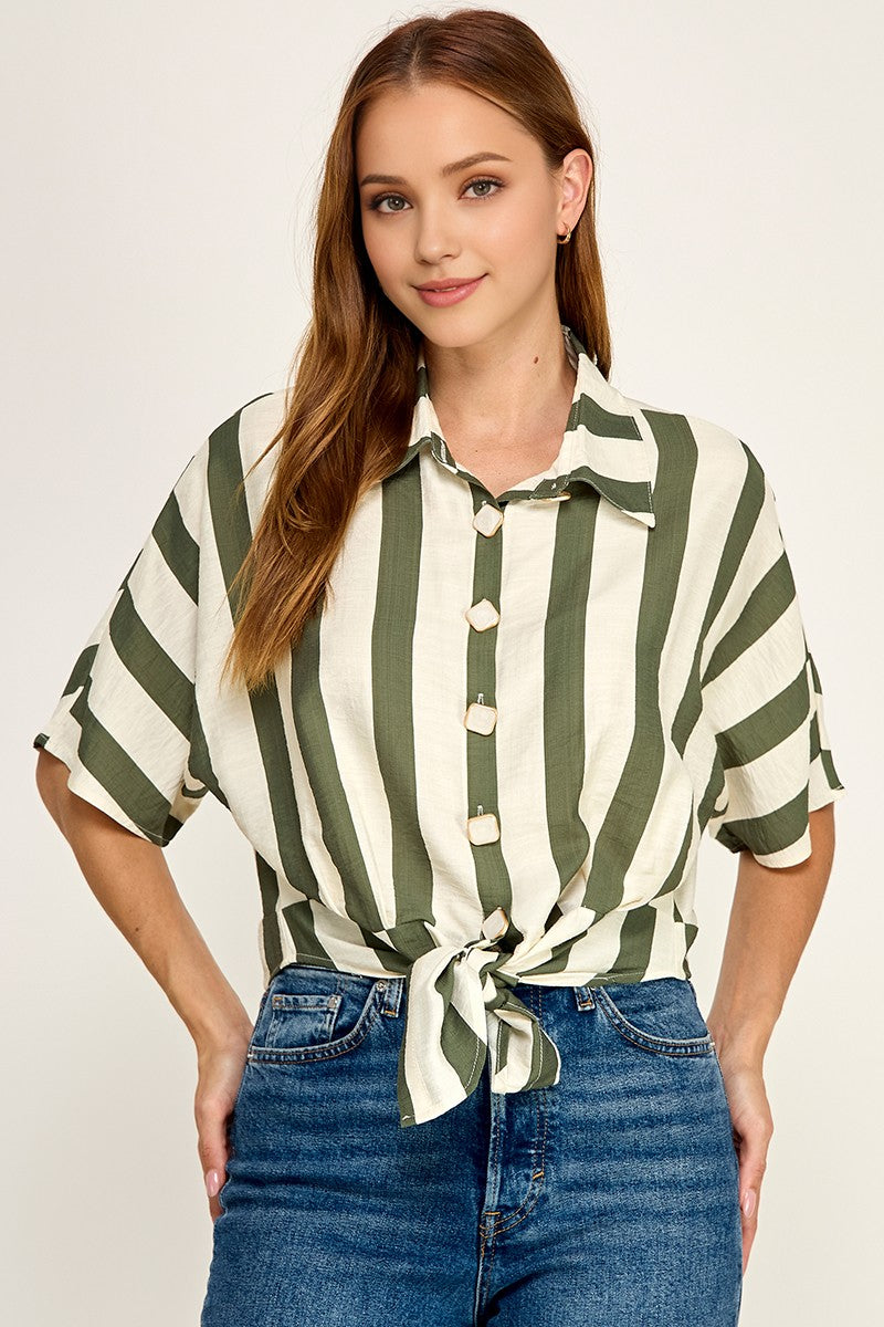 2545 Striped Knot Shirt